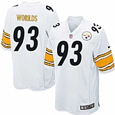 Nike Men & Women & Youth Steelers #93 Worilds White Team Color Game Jersey,baseball caps,new era cap wholesale,wholesale hats